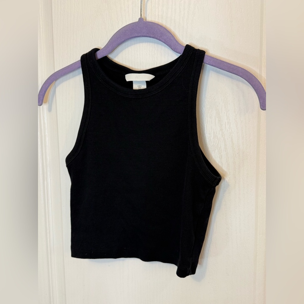 H&M Black Ribbed Tank Top